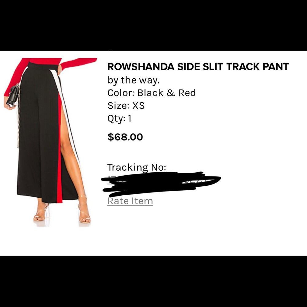 By the way. Revolve side slit track pants!!